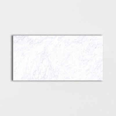 Carrara Blanco Polished  Marble Look Porcelain Tile 24×48