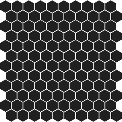 Noir Matte Hexagon Ceramic Mosaic 12×12