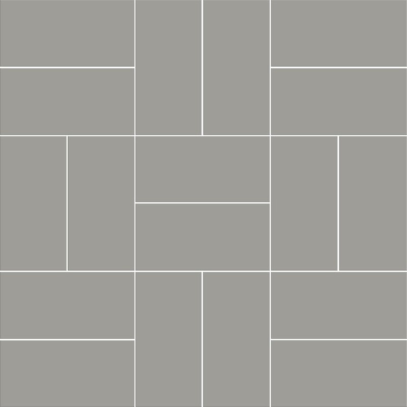 Gris Fonce Matte Crosshatch Ceramic Mosaic 12×12