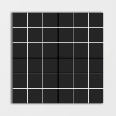 Noir Matte 2×2 Ceramic Mosaic 12×12