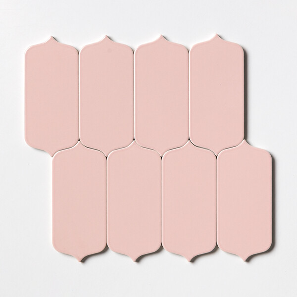 Blush Glossy Tear Field Ceramic Tile 3 5/8×8