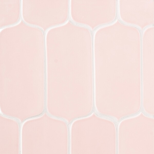 Blush Glossy Tear Field Ceramic Tile 3 5/8×8