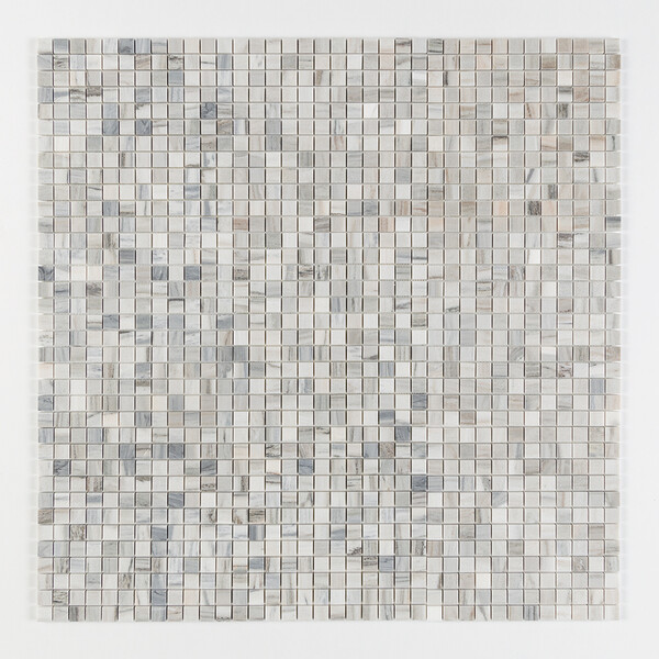 Silver Sky Honed 1×1 Marble Mosaic 12×12