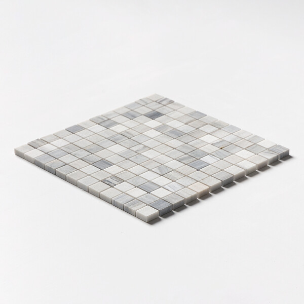 Silver Sky Honed 1×1 Marble Mosaic 12×12