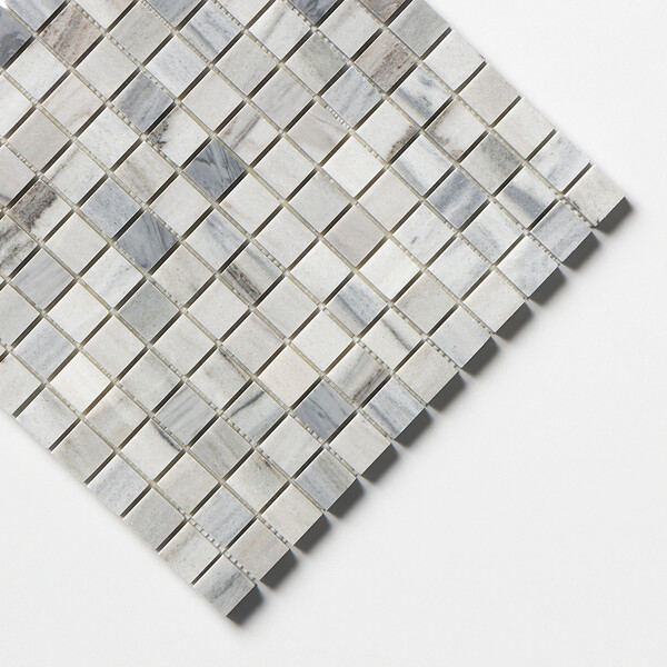 Silver Sky Honed 1×1 Marble Mosaic 12×12