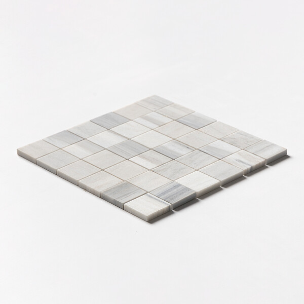 Silver Sky Honed 2×2 Marble Mosaic 12×12