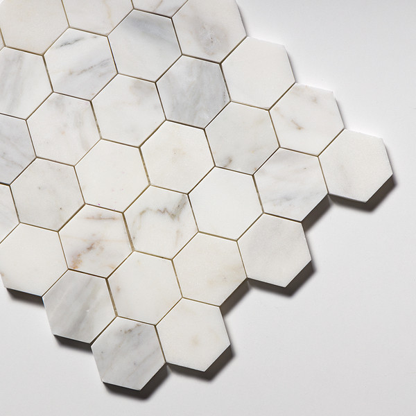 Serenity Honed Hexagon Marble Mosaic 10 3/8×12