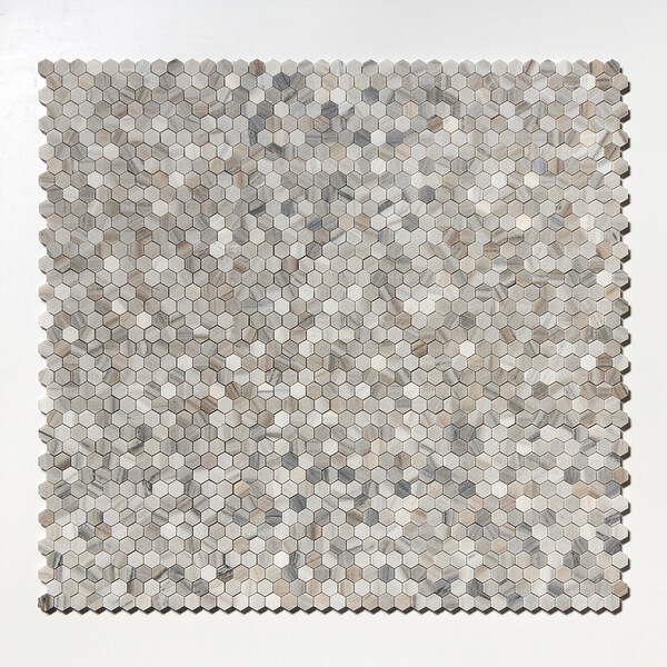 Silver Sky Honed Hexagon 1×1 Marble Mosaic 11 1/2×12 1/4