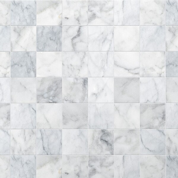 Carrara T Honed  Marble Tile 5 1/2×5 1/2