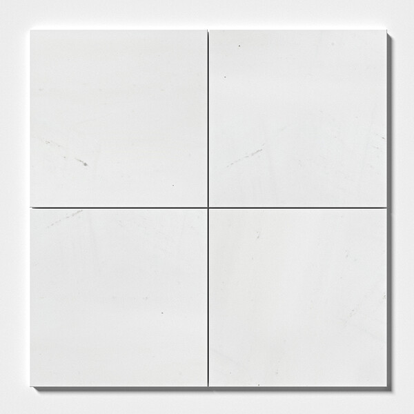 Alpina White Honed  Marble Tile 12×12