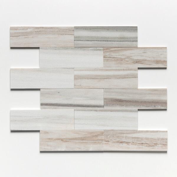 Silver Sky Honed Subway Marble Tile 4×12