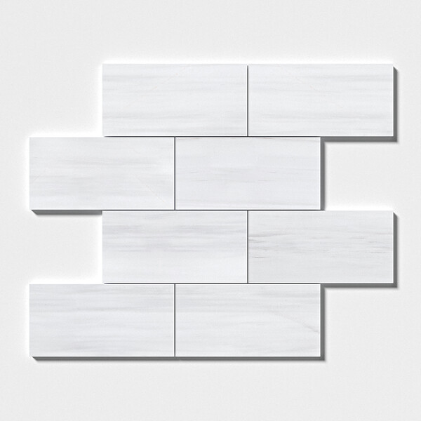 Bianco Dolomiti Polished  Marble Tile 6×12