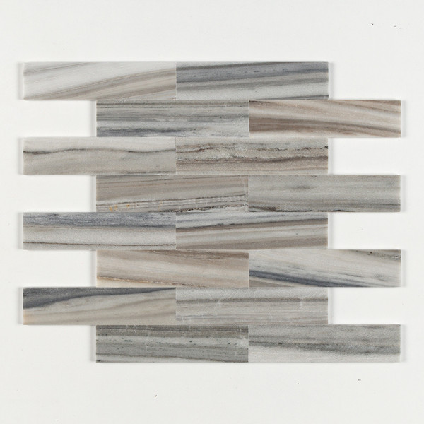 Silver Sky Honed Subway Marble Tile 3×12