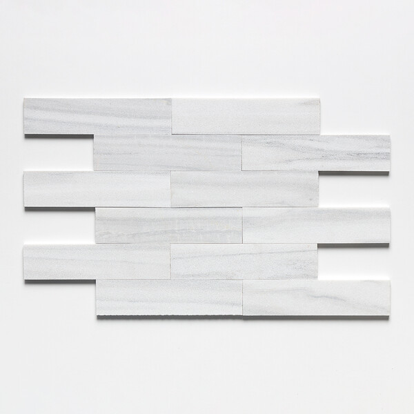 Silver Sky Fine Textured Subway Marble Tile 3×12