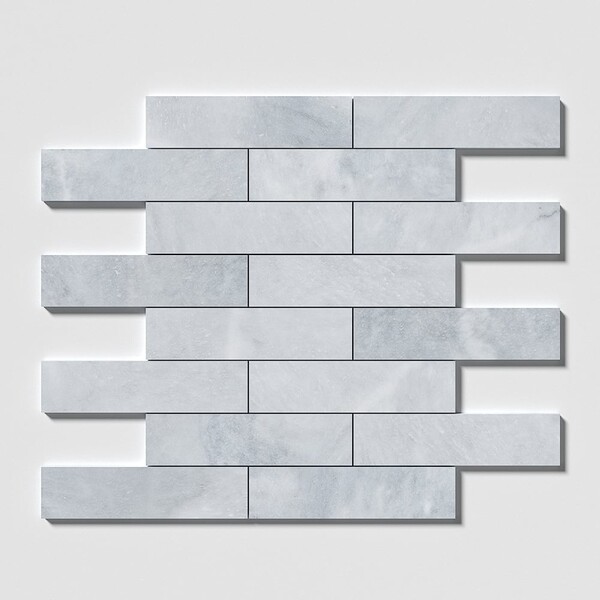 Bardiglio Light Honed Subway Marble Tile 3×12