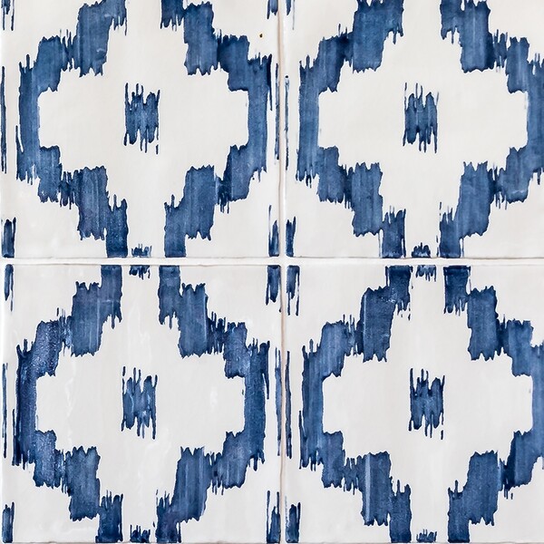 Ikat Crackled  Ceramic Tile 8×8