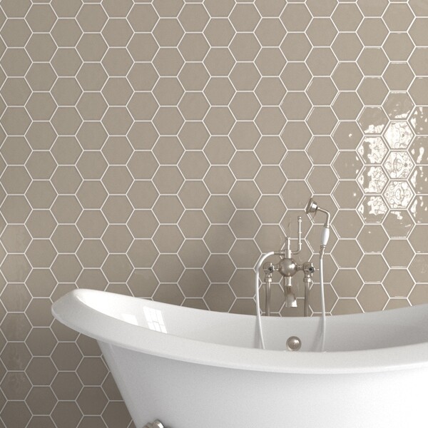 Acorn Glossy Hexagon 5 Ceramic Tile 5