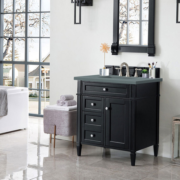 Britanny Black Onyx Cala Blue Quartz Top   Bathroom Vanities 30×34