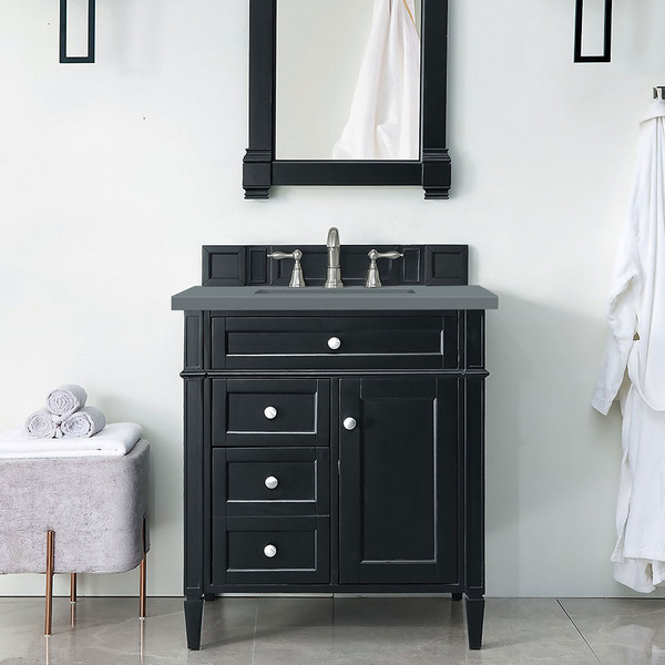 Britanny Black Onyx Cala Blue Quartz Top   Bathroom Vanities 30×34