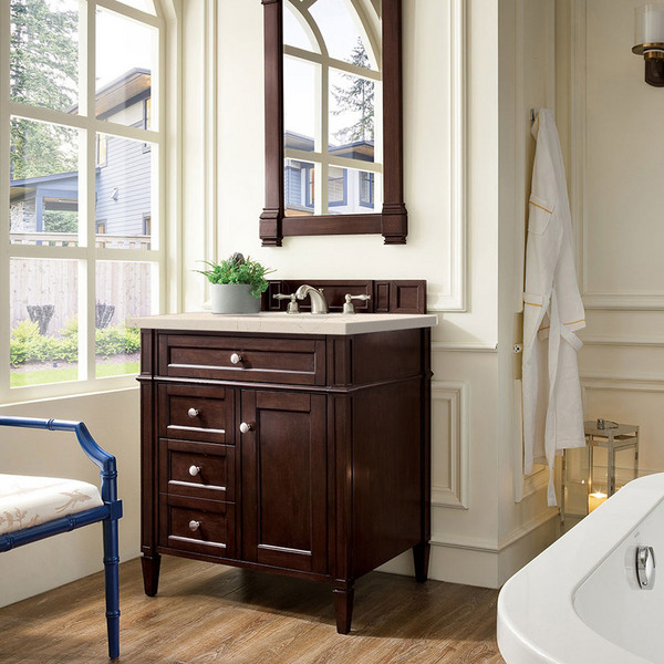 Britanny Burnished Mahogany Eternal Marf   Bathroom Vanities 30×34