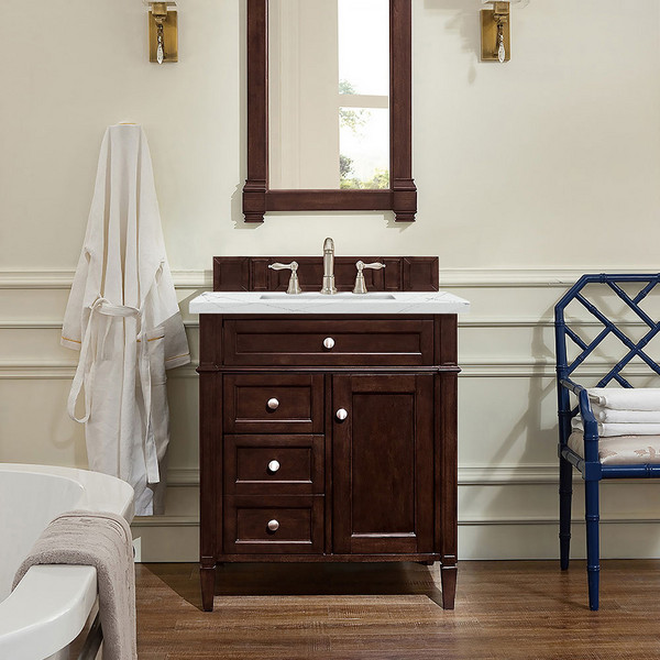 Britanny Burnished Mahogany Ethereal Noc   Bathroom Vanities 30×34