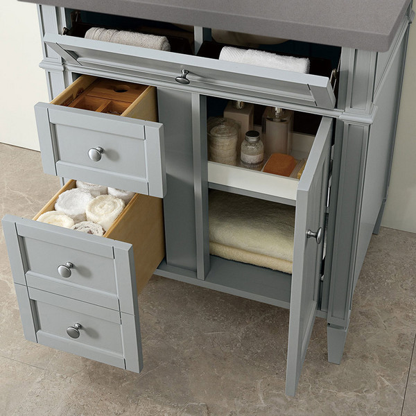 Britanny Urban Gray Grey Expo Quartz Top   Bathroom Vanities 30×34