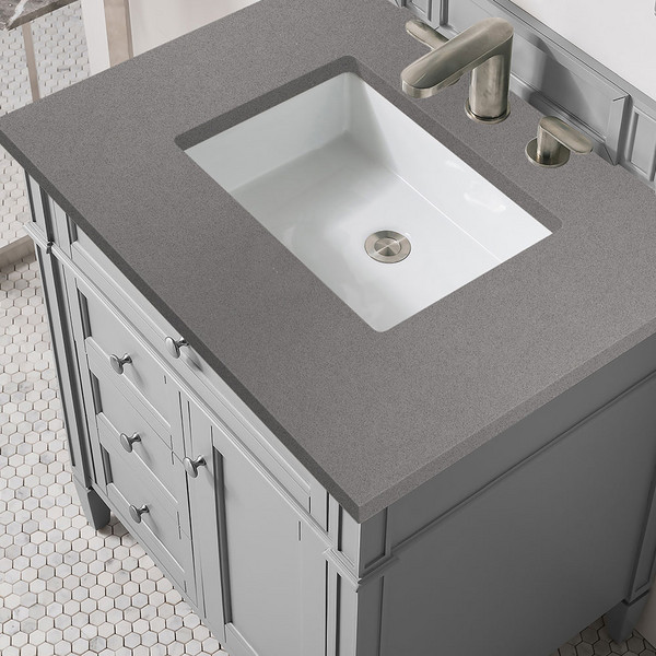 Britanny Urban Gray Grey Expo Quartz Top   Bathroom Vanities 30×34