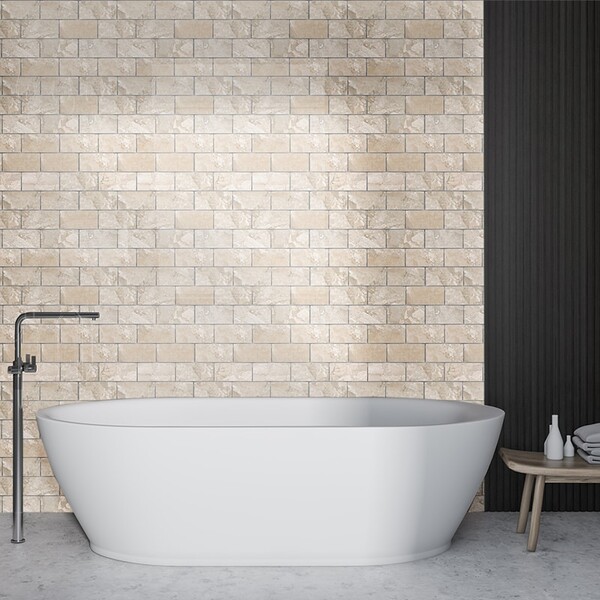 Royal Beige Honed  Marble Tile 2 3/4×5 1/2