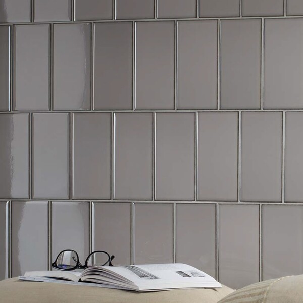 Grigio Glossy  Ceramic Tile 4×8