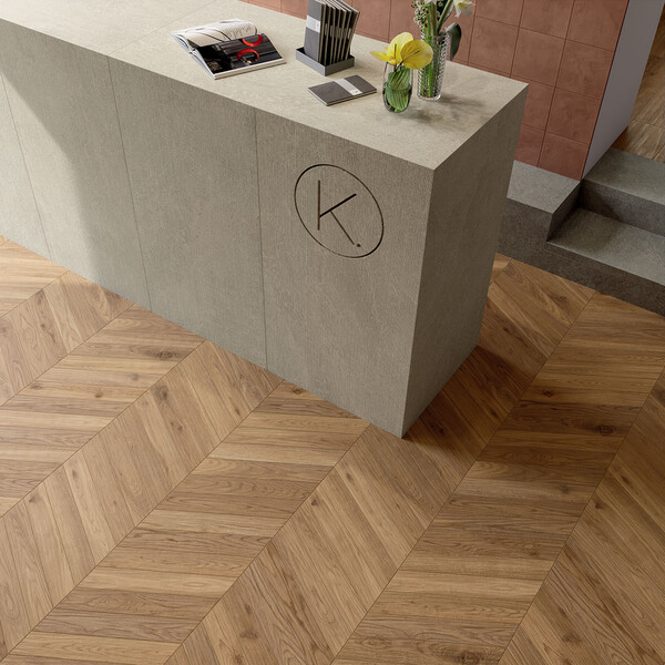 Elisir Royal Dorato Matte Chevron Porcelain Tile 3×18