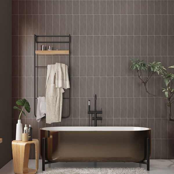 Gris Oscuro Natural Subway Slate Look Porcelain Tile 4×12