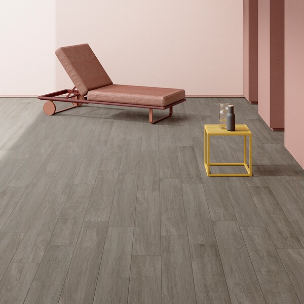 Gris Ardoise Matte  Wood Look Porcelain Tile 8×48