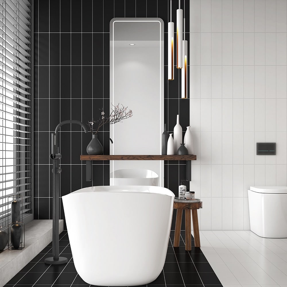 50 Black and White Bathrooms, Black and White Bathroom Ideas